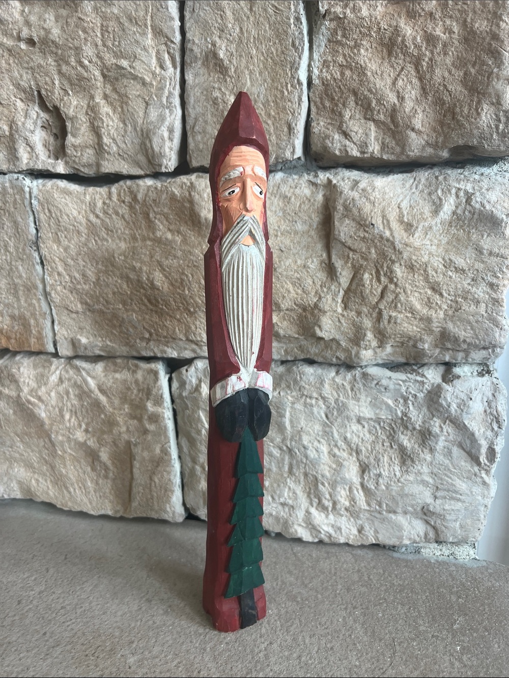 Vintage Pencil Wood Santa